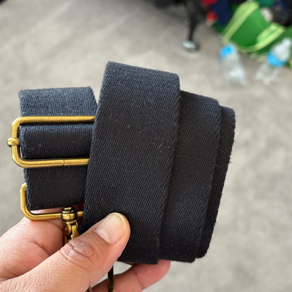 Madewell Black Adjustable Bag Strap with Gold Hardware - Picture 2 of 4